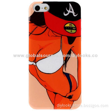 Slim Fit and Lightweight Lady Pattern Smooth Plastic Case for iPhone 5 and 5S